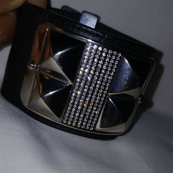 Rebecca Minkoff Black and Silver Studded Bracelet - Picture 2 of 10